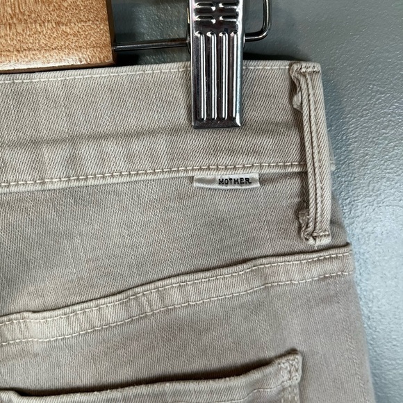 MOTHER Stunner Zip Ankle Step Fray Sexy Just Walked Into Town Sandy Beige - Picture 11 of 14